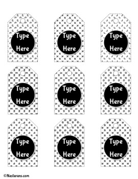 Editable Student Desk Name Tags Black and White Desk Name Plates Welcome Back