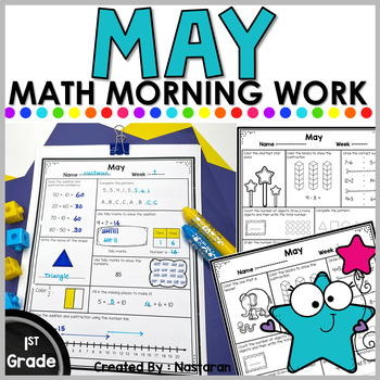 1st Grade Morning Work - Spiral Math Review - May