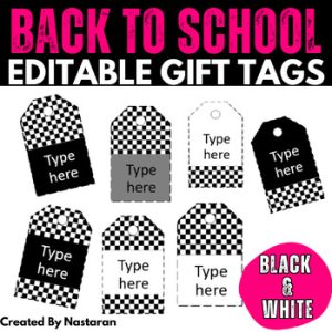 Teacher Appreciation Week Gift Tags Editable - Printable Labels For Classroom