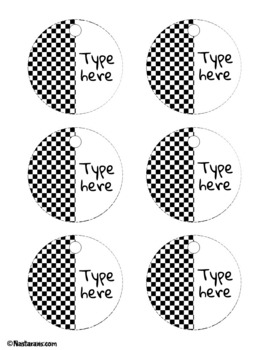 Teacher Toolbox Labels Editable Classroom Supply Tags Black and White Decor