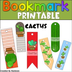 Summer Bookmarks - Cactus Theme